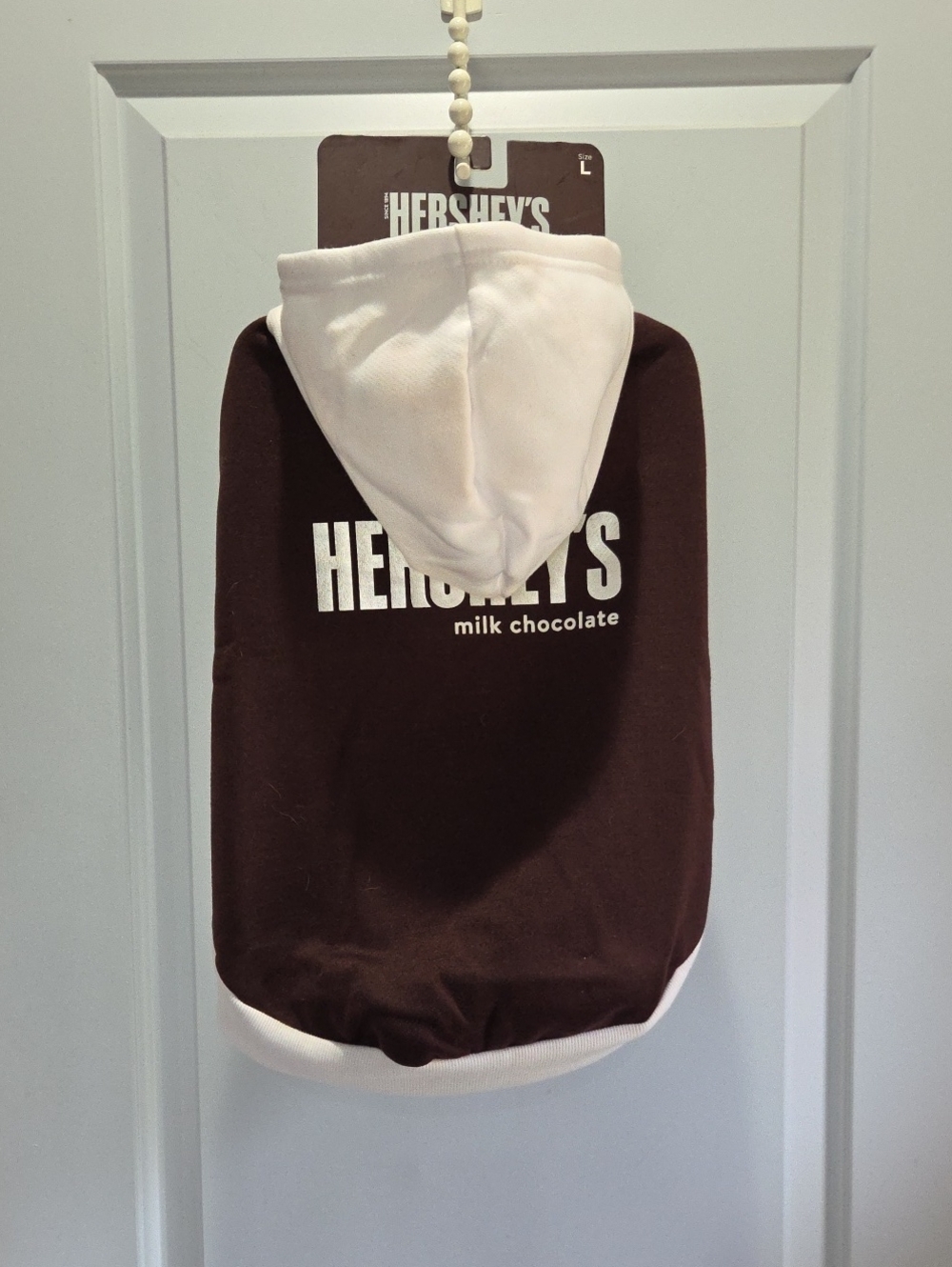 BNWT Herseys Milk Chocolate Dog Hoodie Size Large